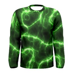 Lightning Electricity Pattern Green Men s Long Sleeve T-shirt