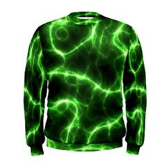 Lightning Electricity Pattern Green Men s Sweatshirt