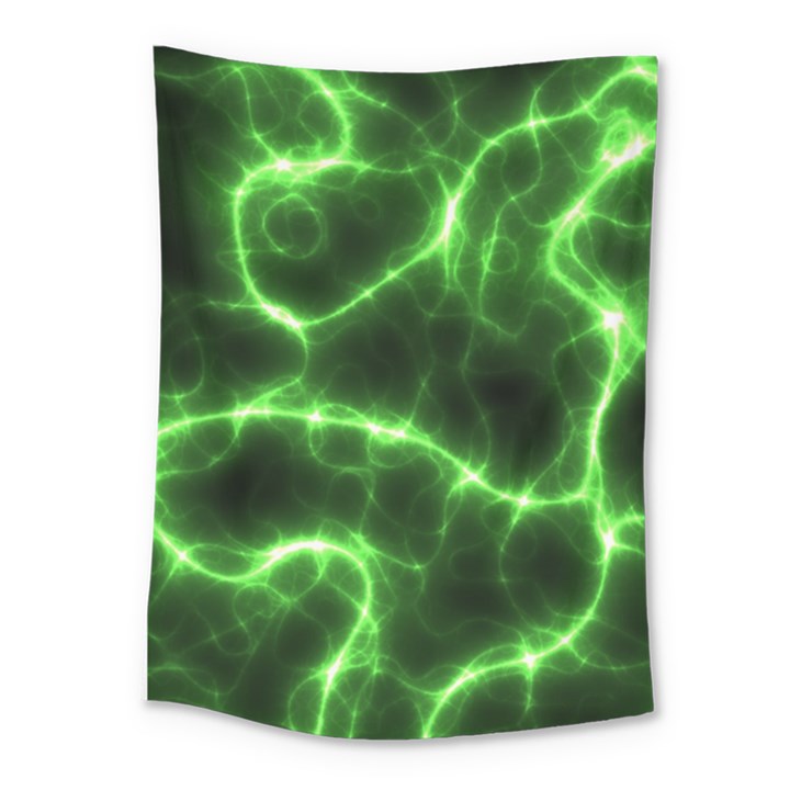 Lightning Electricity Pattern Green Medium Tapestry