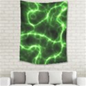 Lightning Electricity Pattern Green Medium Tapestry View2