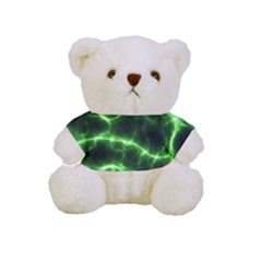 Lightning Electricity Pattern Green Full Print Cuddly Teddy Bear