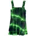 Lightning Electricity Pattern Green Kids  Layered Skirt Swimsuit View1