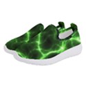 Lightning Electricity Pattern Green Women s Slip On Sneakers View2