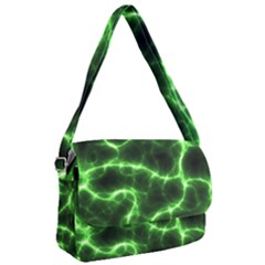 Lightning Electricity Pattern Green Courier Bag by anzea