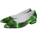 Lightning Electricity Pattern Green Women s Low Heels View2