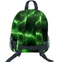 Lightning Electricity Pattern Green Kids  Age 5-10 Lightweight School Backpack with Side Pockets View2