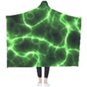 Lightning Electricity Pattern Green Wearable Blanket View2