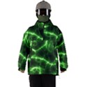 Lightning Electricity Pattern Green Men s Ski and Snowboard Waterproof Breathable Jacket View1