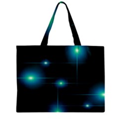 Light Shining Lighting Blue Night Zipper Mini Tote Bag by anzea