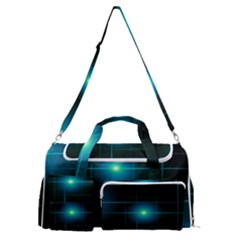 Light Shining Lighting Blue Night Sports Gym Duffle Bag With Shoe Compartment by anzea