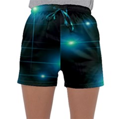 Light Shining Lighting Blue Night Sleepwear Shorts by anzea