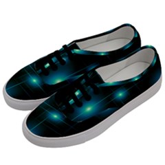 Light Shining Lighting Blue Night Men s Classic Low Top Sneakers by anzea