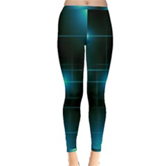 Light Shining Lighting Blue Night Inside Out Leggings by anzea