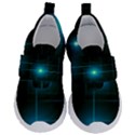 Light Shining Lighting Blue Night Kids  Velcro No Lace Shoes View1