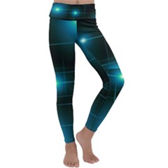 Light Shining Lighting Blue Night Kids  Lightweight Velour Classic Yoga Leggings by anzea