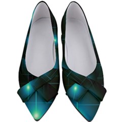 Light Shining Lighting Blue Night Women s Bow Heels by anzea