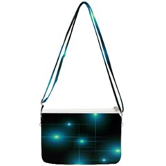 Light Shining Lighting Blue Night Double Gusset Crossbody Bag by anzea