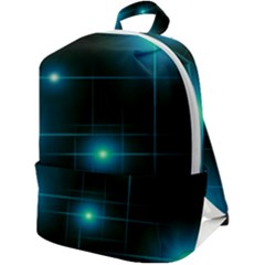 Light Shining Lighting Blue Night Zip Up Backpack by anzea