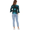 Light Shining Lighting Blue Night Bell Sleeve Top View4