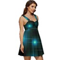 Light Shining Lighting Blue Night Ruffle Strap Babydoll Chiffon Dress View3