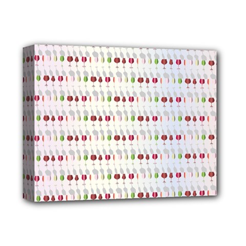 Wine Glass Pattern Deluxe Canvas 14  X 11  (stretched) by anzea