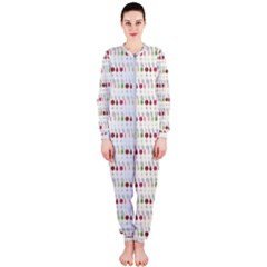 Wine Glass Pattern Onepiece Jumpsuit (ladies)