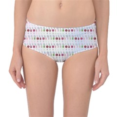 Wine Glass Pattern Mid-waist Bikini Bottoms by anzea