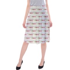 Wine Glass Pattern Midi Beach Skirt by anzea