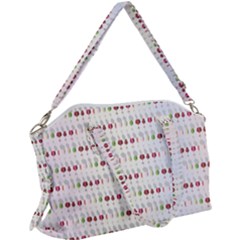 Wine Glass Pattern Canvas Crossbody Bag