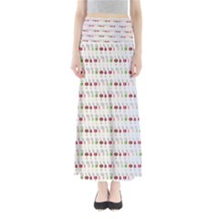 Wine Glass Pattern Full Length Maxi Skirt by anzea