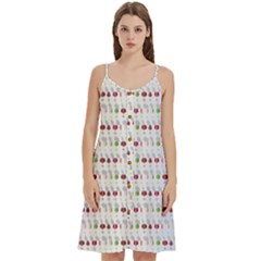 Wine Glass Pattern Women s Spaghetti Strap Pullover Cami Dress by anzea