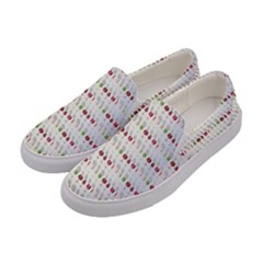 Wine Glass Pattern Women s Canvas Slip Ons