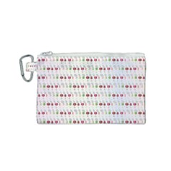 Wine Glass Pattern Canvas Cosmetic Bag (small)