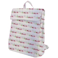 Wine Glass Pattern Flap Top Backpack