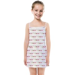 Wine Glass Pattern Kids  Summer Sun Dress by anzea