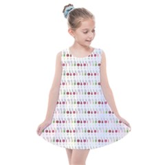 Wine Glass Pattern Kids  Summer Dress