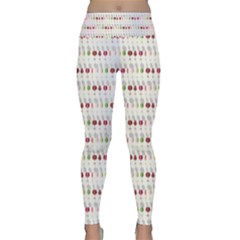 Wine Glass Pattern Lightweight Velour Classic Yoga Leggings