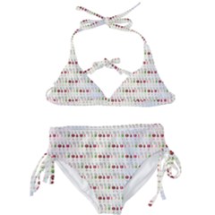 Wine Glass Pattern Kids  Classic Bikini Set by anzea