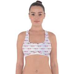 Wine Glass Pattern Cross Back Hipster Bikini Top 