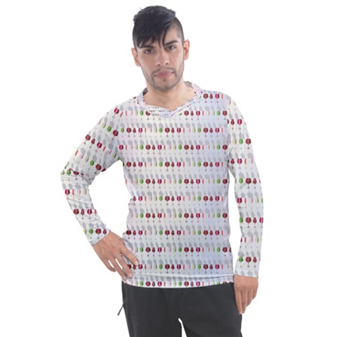 Wine Glass Pattern Men s Pique Long Sleeve T-shirt by anzea