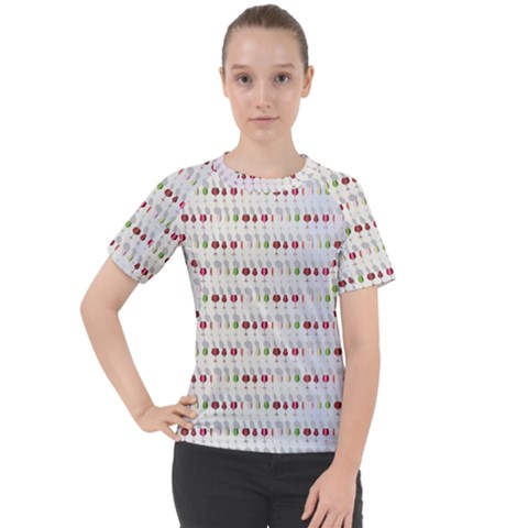 Wine Glass Pattern Women s Sport Raglan T-shirt by anzea