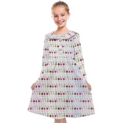 Wine Glass Pattern Kids  Midi Sailor Dress