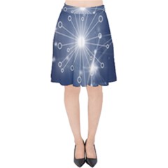 Network Technology Connection Velvet High Waist Skirt by anzea