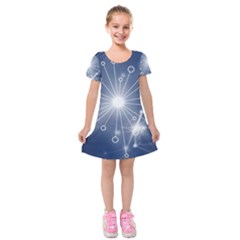 Network Technology Connection Kids  Short Sleeve Velvet Dress