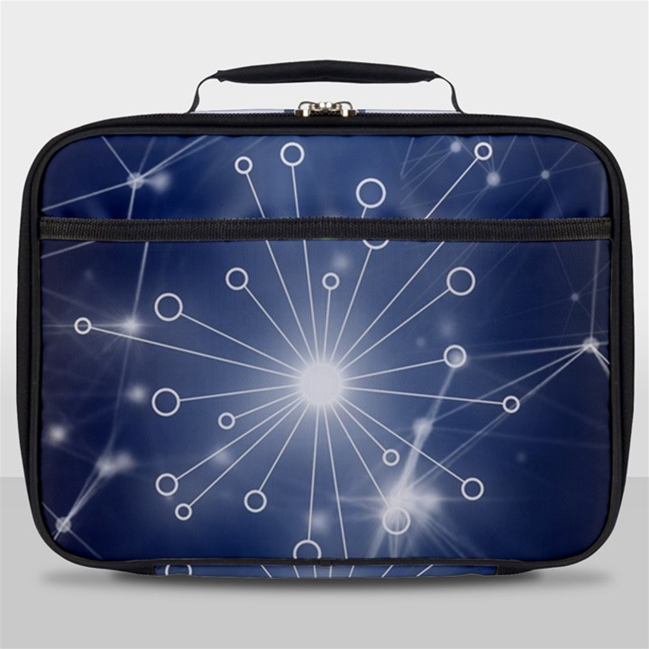 Network Technology Connection Full Print Lunch Bag