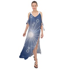 Network Technology Connection Maxi Chiffon Cover Up Dress by anzea