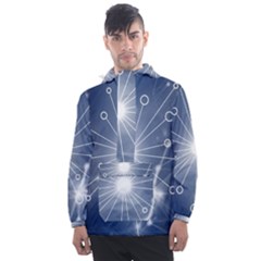 Network Technology Connection Men s Front Pocket Pullover Windbreaker