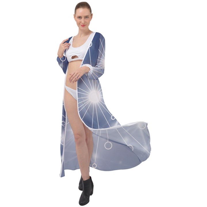 Network Technology Connection Maxi Chiffon Beach Wrap