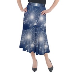 Network Technology Connection Midi Mermaid Skirt by anzea