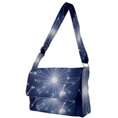 Network Technology Connection Full Print Messenger Bag (l)